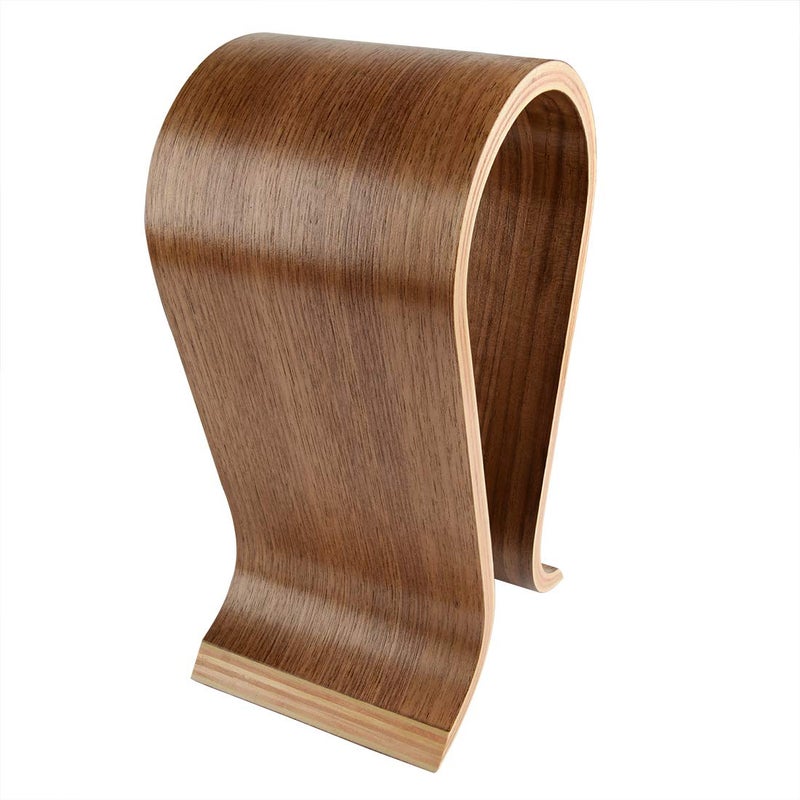 Linkidea Wooden Omega Headphones Stand/Wooden Headphone Hanger/Wood Headset Holder/Omega Earphone Desk Display Hanger - Wooden Headsets Walnut Finish - Image 2